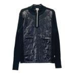 MUNSING WEAR Munsingwear одежда с хлопком переключатель половина Zip вязаный свитер оттенок черного LL Golf одежда мужской 