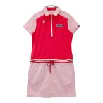 FILA GOLF filler Golf половина Zip короткий рукав One-piece полоса рисунок оттенок красного L Golf одежда женский 