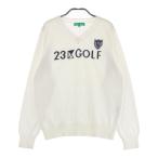 23 район GOLFnijuu thank Golf шерсть .V шея вязаный свитер оттенок белого 2 Golf одежда женский 