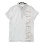 【新品】LUXEAKMPLUS　リュクスエイケイエムプラス  半袖ポロシャツ  ホワイト系 S ゴルフウェア レディース