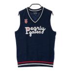 PEARLY GATES Pearly Gates V шея вязаный лучший темно-синий серия 0 Golf одежда женский 