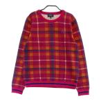 PEARLY GATES Pearly Gates вырез лодочкой вязаный свитер в клетку оттенок красного 1 Golf одежда женский 