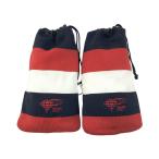 BEAMS GOLF Beams Golf вязаный сумка для обуви окантовка рисунок оттенок красного Golf одежда 