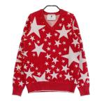MARK&amp;LONA Mark and rona шерсть .V шея вязаный свитер звезда общий рисунок оттенок красного S Golf одежда женский 