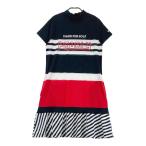 PEARLY GATES Pearly Gates mok шея короткий рукав One-piece окантовка рисунок темно-синий серия 1 Golf одежда женский 