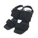 CELINE セリーヌ  スエード ストラップサンダル  ブラック系 36 レディース