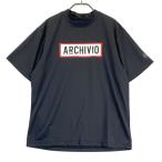 【新品】ARCHIVIO アルチビオ A169318 半袖ハイネックTシャツ ブラック系 48 ゴルフウェア メンズ