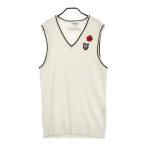 JACK BUNNY Jack ba колено V шея вязаный лучший нашивка оттенок белого 5 Golf одежда мужской 