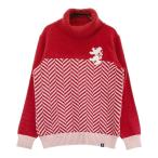 ADMIRAL Admiral с высоким воротником вязаный свитер "в елочку" рисунок оттенок красного M Golf одежда женский 
