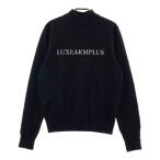 LUXEAKMPLUSryuksei Kei M pra рубашка шея вязаный свитер оттенок черного S Golf одежда мужской 