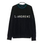ST ANDREWS цент Andrew s вязаный свитер оттенок черного S Golf одежда женский 