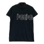 【新品】PGG PEARLY GATES パーリーゲイツ 2024年モデル ハイネック 半袖Tシャツ ロゴパネル ブラック系 0 ゴルフウェア レディース