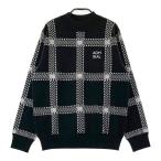 [ прекрасный товар ]ADMIRAL Admiral длинный рукав вязаный свитер общий рисунок оттенок черного L Golf одежда женский 