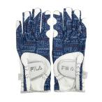 [ прекрасный товар ]FILA GOLF filler Golf ногти cut перчатка обе рука общий рисунок темно-синий серия S-M Golf одежда 