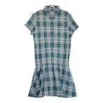 JACK BUNNY Jack ba колено короткий рукав One-piece кнопка down в клетку оттенок зеленого 2 Golf одежда женский 