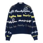 PEARLY GATES Pearly Gates ; 2024 год модели mok шея вязаный свитер Inter автомобиль общий рисунок темно-синий серия 0 Golf одежда женский 