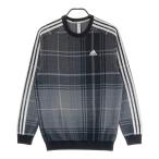 ADIDAS GOLF Adidas Golf HG8221 шерсть . вязаный свитер в клетку оттенок черного L Golf одежда мужской 