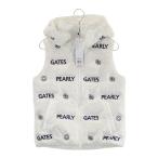 PEARLY GATES パーリーゲイツ  2WAY ダウンベスト ニコちゃん  ホワイト系 0 ゴルフウェア レディース