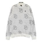 PEARLY GATES Pearly Gates 2024 год модели с высоким воротником вязаный свитер Logo общий рисунок оттенок белого 1 Golf одежда женский 