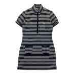 BLACK&amp;WHITE черный and белый половина Zip короткий рукав One-piece окантовка рисунок оттенок черного 1 Golf одежда женский 