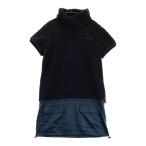 ARCHIVIOaruchibio боа переключатель с высоким воротником короткий рукав One-piece оттенок черного 36 Golf одежда женский 