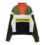 ショッピングディースクエアード 【新品】DSQUARED2 ディースクエアード  ニット切替ハーフジップスウェット  カーキ系 XS メンズ