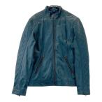 RIDEZ ライズ ラムレザー ジャケット ネイビー系 M バイクウェア メンズ