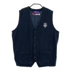 BEAMS GOLF Beams Golf вязаный лучший Logo вышивка темно-синий серия L Golf одежда мужской 