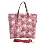 PRADA プラダ B2600A トートバッグ 総柄 ピンク系