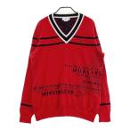 MUNSING WEAR Munsingwear одежда шерсть длинный рукав вязаный свитер оттенок красного LL Golf одежда мужской 