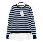 [ новый товар ]LANVIN SPORT Lanvin sport вязаный свитер окантовка рисунок оттенок голубого 38 Golf одежда женский 