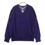 MUNSING WEAR Munsingwear одежда V шея кашемир вязаный свитер diamond проверка общий рисунок лиловый серия LL Golf одежда мужской 
