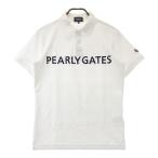 PEARLY GATES パーリーゲイツ 053-3160311 半袖ポロシャツ ロゴ総柄 ホワイト系 4 ゴルフウェア メンズ