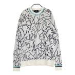 MUNSING WEAR Munsingwear одежда длинный рукав вязаный свитер общий рисунок оттенок белого LL Golf одежда мужской 