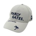 PEARLY GATES パーリーゲイツ ロゴ刺繍キャップ グレー系 FR ゴルフウェア