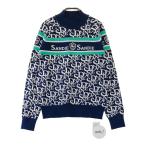 [ новый товар ]Sandie солнечный ti вязаный свитер общий рисунок темно-синий серия S Golf одежда женский 