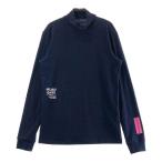 PEARLY GATES パーリーゲイツ 2024年モデル ハイネック 長袖Tシャツ 総柄 ネイビー系 2 ゴルフウェア レディース