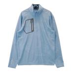 RLX ラルフローレン 長袖ハーフジップTシャツ カモフラ ブルー系 S ゴルフウェア メンズ
