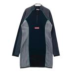 【新品】NBB WEEKEND エヌビービーウィークエンド ハーフジップ リブ 長袖ワンピース ブラック系 1 ゴルフウェア レディース