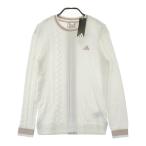 [ новый товар ]ADIDAS GOLF Adidas Golf 2024 год вязаный свитер оттенок белого S Golf одежда женский 