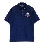 KAPPA GOLF カッパゴルフ 半袖ポロシャツ 総柄 ネイビー系 XO/XXL ゴルフウェア メンズ