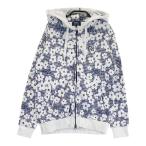 PEARLY GATES Pearly Gates с капюшоном длинный рукав Zip Parker проверка цветочный принт оттенок белого 1 Golf одежда женский 