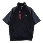 LE COQ GOLF Le Coq Golf короткий рукав половина Zip тренировочный оттенок черного M Golf одежда мужской 