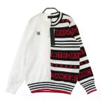 [ новый товар ]DANCE WITH DRAGON Dance With Dragon вязаный свитер chibi гонг звезда Logo общий рисунок оттенок белого 2 Golf одежда женский 