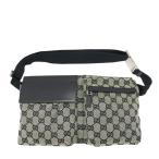 GUCCI グッチ 28566 ボディバッグ ウエストポーチ GGキャンバス ブラック系