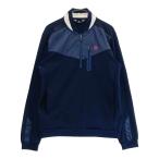 MUNSING WEAR Munsingwear одежда половина Zip тренировочный футболка темно-синий серия M Golf одежда мужской 