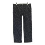 CLUNK кривошип обратная сторона ворсистый длинные брюки общий рисунок оттенок черного O Golf одежда мужской 