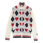 FILA GOLF filler Golf подкладка есть вязаный жакет шерсть .a-ga il рисунок оттенок белого M Golf одежда женский 