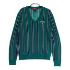 CALLAWAY Callaway шерсть . вязаный свитер полоса рисунок оттенок зеленого M Golf одежда женский 