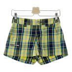 SAMANTHA THAVASA サマンサタバサ UNDER25 ショートパンツ チェック柄 イエロー系 S ゴルフウェア レディース